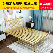 Iron bed girl heart room bedroom iron frame bed metal steel pipe bed master bedroom 1 2 1 51 8 m double iron bed