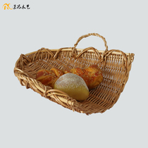 New soft furnishings handmade Willow cake bakery basket display props bread basket decoration basket