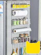 Refrigerator external storage rack outer side hanging hook type artifact wall rack side storage rack multi-layer rack