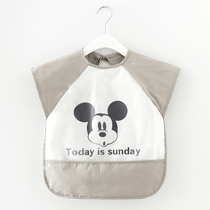 Baby eating coat waterproof rice pocket children thin summer anti-dressing baby sleeveless bib boys and girls apron