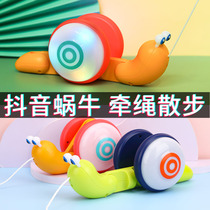 Shake the same type of lead rope Snail toy baby hand-drawn rope drag traction can drag the childrens matchmaking line