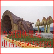 Cement Emulation Wooden House Tree House Plastic Stone Fake Mountain Guard Slope Ecological Garden Vegetable Fruit Gate Head Scenic Area Riverway Fencing