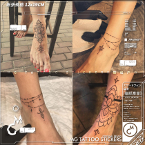 4 beautiful sexy totem flower pendant pattern anklet Travel beach leg Vacation Tattoo Stickers