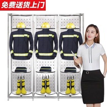 Xian stainless steel fire service firefighting suit transfer rack clothing rack equipment rack hanging rack rotating frame