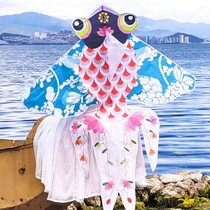 Upper lemon-Weifang kite Chinese style Girl big golden fish kite children adult beginner breeze easy flying kite