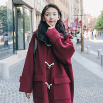 Pregnant woman jacket autumn and winter paragraph outside wearing a long section of small sub-autumn winter clothing suit thickened woolen sweater