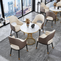 Business sales office to discuss the zhuo yi zu he qing luxury reception marble small round small dining table and chairs combination