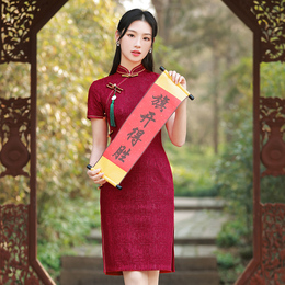 Qipao 2022 The new Chinese exam to take the gaokao sends the test banner to win the summer red mother's summer young and little child