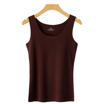 (Yu) 2021 winter clothing new womens clothing cation thermostatic round collar vest slim down densuede thermal underwear 662