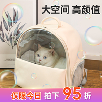 Cat bag out carrying case Summer large capacity dog shoulder space capsule breathable cat carry pet bag