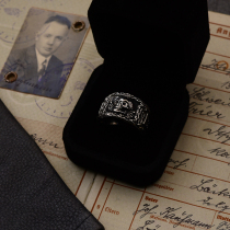 East Line retro retro European lightning Skull Skull Eagle Oak Leaf Titanium Steel Ancient Coin Ring