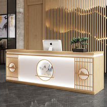 New Chinese cashier Retro bar Teahouse Ear-picking foot bath Beauty salon Health shop Front desk reception desk counter