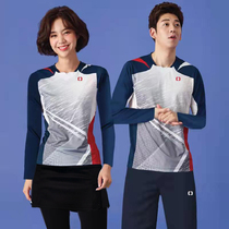 2021 autumn and winter New Large size badminton suit long sleeve suit men and womens tops tennis tennis quick-drying sportswear