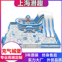 New Inflatable bathtub Castle Mall Atrium Ocean Ball Pool Climbing Slide Indoors and Outdoor Large Naughty Fort