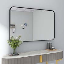 New Creative Bathroom Bathroom Mirror Aluminum Alloy Frame Bathroom Mirror Toilet With Frame Mirror Hanging Wall Free From Perforated Wall