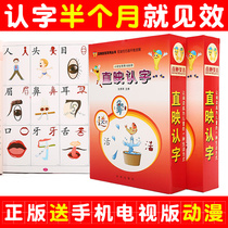 Direct Reading Literacy Genuine Textbook Full Set of Childrens Fun Literacy Book Direct View Map Literacy Pinyin Reading Literacy Card