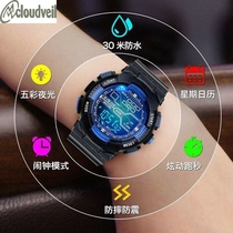 Childrens watch electronic timelighting waterproof first primary and middle school alarm clock boys sport versatile trend boy