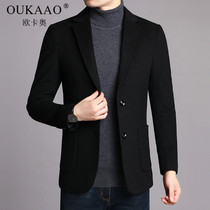 Brand mens woolen suit mens autumn suit jacket mens high-end business middle-aged suit jacket