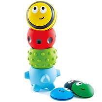 Hape worm soft glue touch ball Tower 6-12 month baby Baby Touch sense hand grab ball puzzle toy
