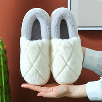 Yuezi cotton slippers with womens autumn and winter postpartum pregnant womens home use indoor soft bottom non-slip wool plus velvet to keep warm