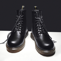 Martin boots mens shoes high British style Korean trend Joker tooling boots thick soled leather boots autumn winter cotton shoes