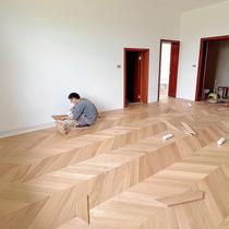 Multi-layer solid wood flooring oak human spelling knife markfish markle milk three layers composite wood floor warming household
