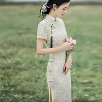Cheongsam 2021 new young girl new improved dress lace Chinese style retro everyday summer