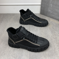 Tide brand mens shoes 2022 autumn new set foot casual shoes mens all-match high-top sneakers trend thick-soled Martin boots