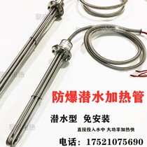 High power explosion-proof submersible heating tube 380v industrial water tank electric heating tube into the sink tank pool heating rod