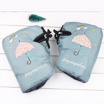 Electric motorcycle gloves autumn and winter battery plus velvet padded waterproof rainproof tram winter windshield handle cover