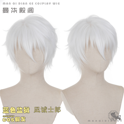 taobao agent Blue wig, silver white mini-skirt, cosplay