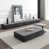 Italian minimalist rock board TV cabinet coffee table combination modern simple small apartment living room Nordic new floor cabinet