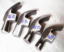  Tools Sheep horn hammerhead Construction site woodworking square head non-slip small hammer Carbon steel nail hammer hammer