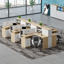Staff Desk Office Four staff station desk office furniture Brief modern staff table and chairs Combined