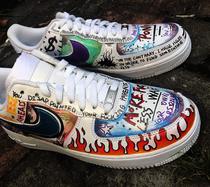  (Customized appreciation)AF1 sneakers custom all-white EDC street graffiti DIY hand-painted custom basketball shoes
