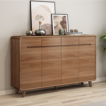 Home shoe cabinet home door solid wood color New simple modern entrance large capacity living room porch balcony storage