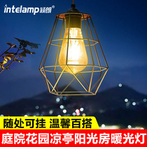 Yinglang Solar Courtyard Lamp Garden Pavilions Shade Sun Umbrellas Yang Guang House Landscape Decorator outside Water Waterproof Hanging Lamp