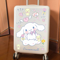 Japan and South Korea ins wind big eared dog suitcase sticker Waterproof cartoon cute suitcase room wall decoration Sticker