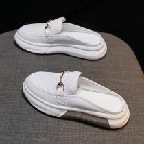 A D Hepburn~summer refreshing with Baotou sandals womens 2021 new outer wear lazy half-drag single shoes