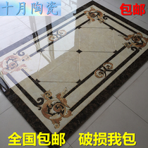 Living room gangway parquet floor tiles 800X800 floor tiles Entry into the family Xuanguan Restaurant parquet tile Tile Floor Throwing Crystal Brick
