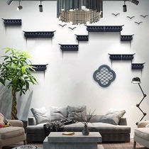 New Chinese wall decoration pendant roof eaves wall decoration Huizhou wall decoration creative wall hanging room sofa background wall