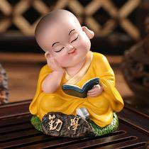 Send students birthday gifts cute office desktop decoration small monk Zen little monk ornaments