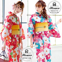 Japan kimono bathrobe women's cotton fabric fireworks conference tour kimono special defects