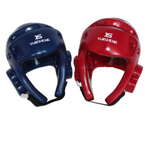 Yinsheng thickened taekwondo protective helmet Adult childrens head protection red blue boxing sanda helmet