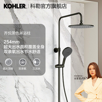 Koehler Bathroom pleasing shower shower head suit Home Sprinkler Pro Oxygen New Pint Black 23126T-B9-2BL