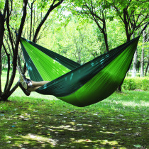 Hammock outdoor single double field parachute cloth hammock student adult dormitory bedroom indoor swing super light