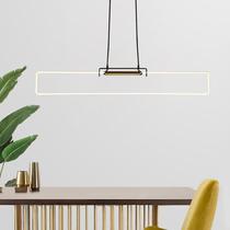 Nordic designer minimalist long strip lighting studio desk modern simple lines creative restaurant bar chandelier
