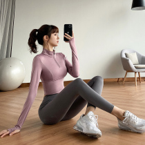 Sports suit womens autumn and winter long-sleeved net red high-end fashion sexy quick-drying gym running professional yoga clothes