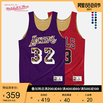 Mitchellness Lakers Bulls Magic Warriors MN double-sided two-color retro mesh basketball suit vest