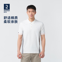 Di Carnon Sports Polo Shirt Male Cotton Flap Loose Lovers Blouse White Casual Short Sleeve T-shirt Sailing ODT2